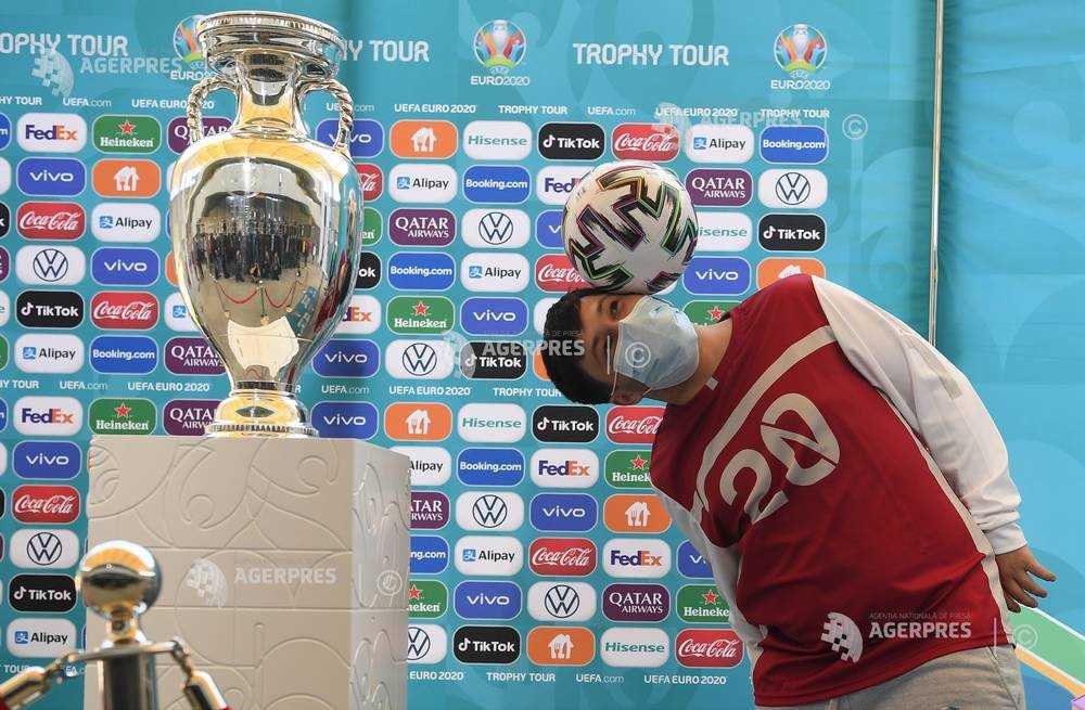 Stefan Florescu performing at UEFA Euro 2020